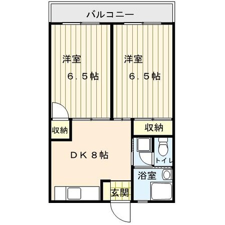 西鉄平尾駅 徒歩6分 2階の物件間取画像